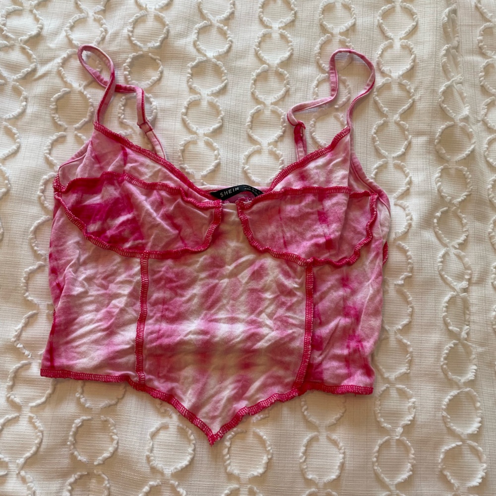 Pink Outlined Tank Top - Picture 1 of 3